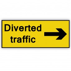 Diverted Traffic Right Plate 1050mm x 450mm